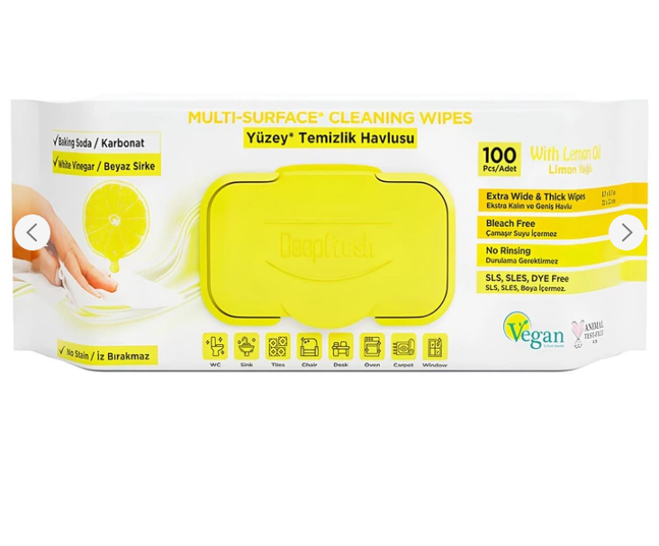 Deep Fresh серветки вологі д/очищення поверхонь 100шт LEMON